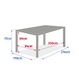 HESPERIDE - Table de jardin rectangulaire extensible alu Evasion 8/10 places effet bois - Hespéride - vignette