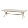 HESPERIDE - Table de jardin extensible "Axiome" effet bois lin & argile 12 places en aluminium - vignette