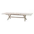 HESPERIDE - Table de jardin extensible "Axiome" effet bois lin & argile 12 places en aluminium - vignette