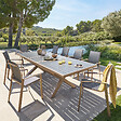 HESPERIDE - Table de jardin extensible "Axiome" graphite & honey 10 places en aluminium - vignette