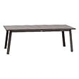 HESPERIDE - Table de jardin extensible "Pavane" seigle & praline 12 places en aluminium traité époxy - vignette