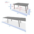 HESPERIDE - Table de jardin extensible "Pavane" seigle & praline 12 places en aluminium traité époxy - vignette