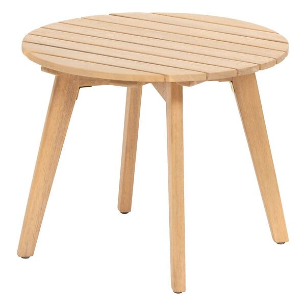 HESPERIDE - Table d''appoint de jardin ronde "Olvinia" acacia 46x35 cm - large