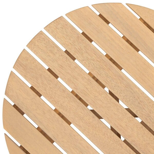 HESPERIDE - Table d''appoint de jardin ronde "Olvinia" acacia 46x35 cm - large