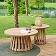 HESPERIDE - Table d appoint de jardin ronde "Osuna" 50 x 50cm en acacia - vignette