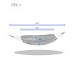 HESPERIDE - Toile de hamac double "Yaqui" bleu canard 307x150cm en polyester - vignette