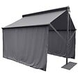 HESPERIDE - Rideaux pour tonnelle "Salsa" 4x2m en polyester ardoise - vignette