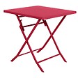 HESPERIDE - Table de jardin pliante carrée "Greensboro" grenade 2 places en acier traité époxy - vignette