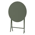 HESPERIDE - Table de jardin pliante ronde Greensboro vert laurier 2 places en acier - vignette
