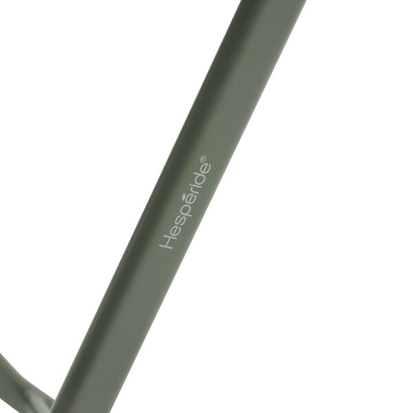 HESPERIDE - Table de jardin pliante ronde Greensboro vert laurier 2 places en acier - large