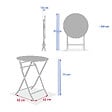 HESPERIDE - Table de jardin pliante ronde Greensboro vert laurier 2 places en acier - vignette