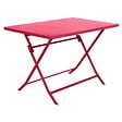HESPERIDE - Table de jardin pliante rectangulaire "Greensboro" grenade 4 places en acier traité époxy - vignette