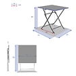 HESPERIDE - Table d'appoint carrée pliante Greensboro Moutarde - 40 x 40 cm - Hespéride - vignette