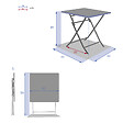 HESPERIDE - Table d'appoint carrée pliante Greensboro Graphite - 40 x 40 cm - Hespéride - vignette