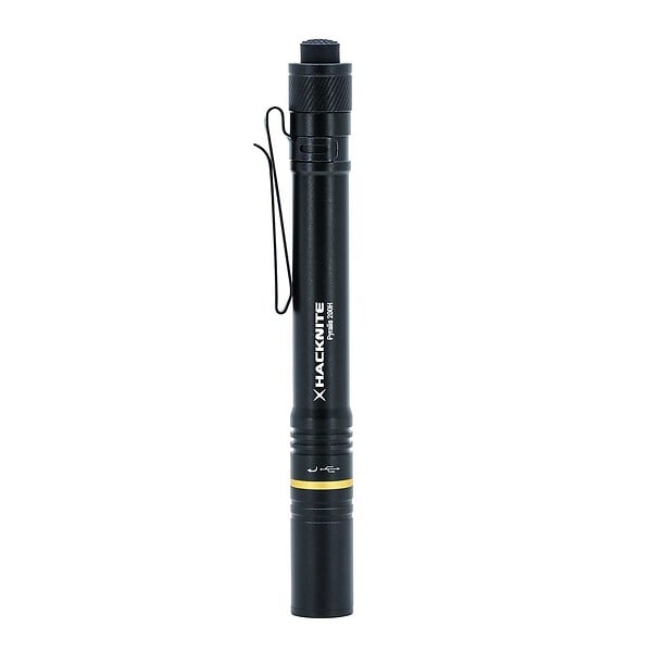 HACKNITE - Lampe de Poche LED stylo hybride Rechargeable et Piles - PYRALIS 200H - 200 lumens -HACKNITE - large