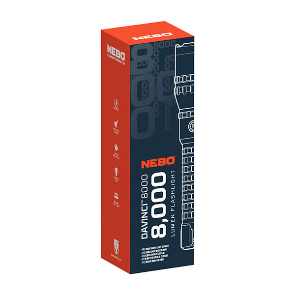 NEBO - Lampe de Poche Rechargeable DaVinci™ 8000 Lumens - Aluminium Noir - 35 cm - large