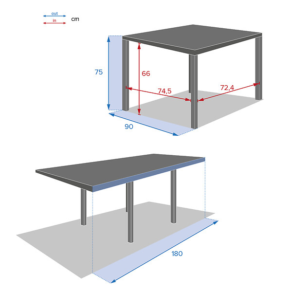 HESPERIDE - Table de jardin extensible "Piazza" argile 8 places en aluminium traité en epoxy - large