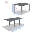 HESPERIDE - Table de jardin extensible "Piazza" argile 8 places en aluminium traité en epoxy - vignette
