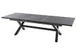 HESPERIDE - Table de jardin extensible "Axiome" ardoise granitée 10 places en aluminium traité époxy - vignette