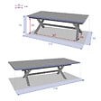 HESPERIDE - Table de jardin extensible "Axiome" ardoise granitée 10 places en aluminium traité époxy - vignette