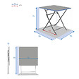 HESPERIDE - Table carré Greensboro Bleu Pétrol - 2 places - Hespéride - vignette