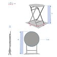HESPERIDE - Table de jardin ronde Greensboro Ø 60 cm Bleu Pétrol - 2 places - Hespéride - vignette
