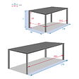 HESPERIDE - Table de jardin rectangulaire extensible alu Evasion 8/10 places lin et argile - Hespéride - vignette