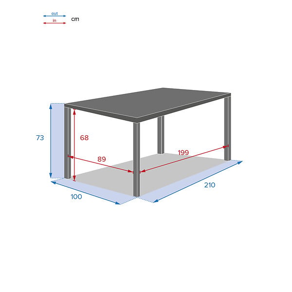 HESPERIDE - Table de jardin rectangulaire Piazza Aluminium 8 places Graphite - Hespéride - large
