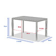 HESPERIDE - Table de jardin "Évasion" effet bois lin & argile 4 places lates en aluminium - vignette