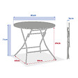 HESPERIDE - Table de jardin ronde Greensboro 4 places Argile - Hespéride - vignette