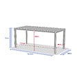 HESPERIDE - Table de jardin "Évasion" effet bois lin & argile 6 places lates en aluminium - vignette