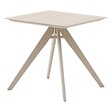 HESPERIDE - Table de jardin carrée "Terzano" vanille & argile 2 places en aluminium - vignette