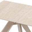 HESPERIDE - Table de jardin carrée "Terzano" vanille & argile 2 places en aluminium - vignette
