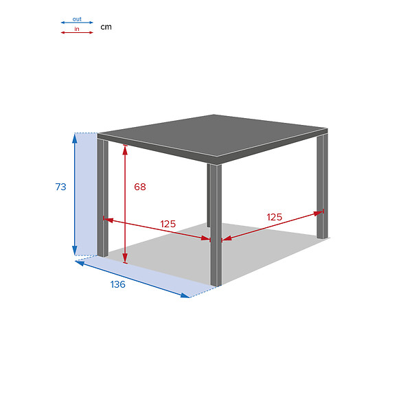 HESPERIDE - Table de jardin carrée Piazza 8 places Graphite - Hespéride - large