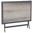 HESPERIDE - Table de jardin pliante rectangulaire "Azua" gris smoke 4 places en aluminium traité époxy - vignette