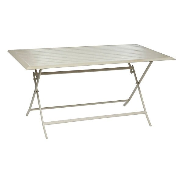 HESPERIDE - Table de jardin pliante carrée "Azua" argile 6 places en aluminium traité en epoxy - large