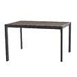 HESPERIDE - Table haute extensible de jardin "Evasion" seigle effet bois & graphite 8 places en aluminium traité époxy - vignette