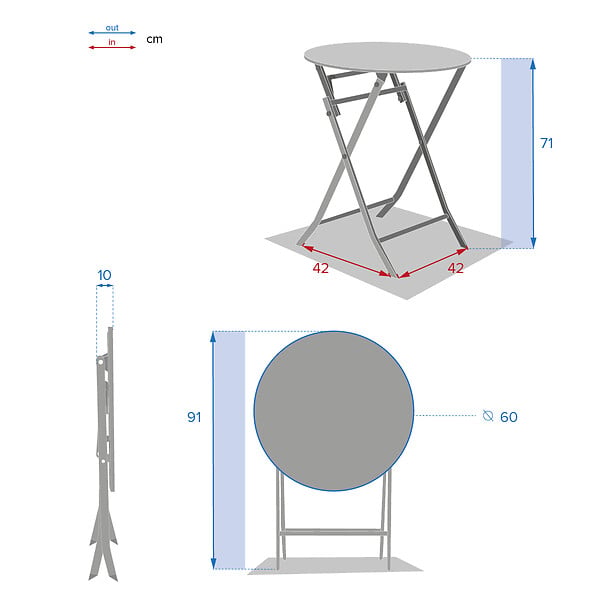 HESPERIDE - Table de jardin ronde Greensboro Ø 60 cm Tonka - Hespéride - large