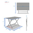 HESPERIDE - Table rectangulaire Greensboro Bleu Pétrol - 4 places - Hespéride - vignette