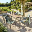 HESPERIDE - Table de jardin rectangulaire extensible coulissante Evasion  8/10 places effet bois - Hespéride - vignette