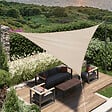 HESPERIDE - Voile d'ombrage triangulaire "Curacao" blé 4 x 4 x 4m en polyester - vignette