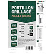 EASY CLOTURE - Portillon grillagé en acier galvanisé maille 100 x 50 L 1m x H 1m50 Noir - vignette