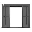 HESPERIDE - Portes coulissantes pour pergola bioclimatique "Evora" grand modèle - 1/3 côté 2,7 x 2,3 m Graphite - vignette