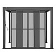 HESPERIDE - Portes coulissantes pour pergola bioclimatique "Evora" grand modèle - 1/3 côté 2,7 x 2,3 m Graphite - vignette