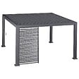 HESPERIDE - Persienne pour pergola bioclimatique "Evora" - 1/3 côté - 1,2 x 2,3 m Graphite - vignette