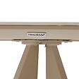 HESPERIDE - Table haute de jardin carrée "Terzano" vanille & argile 2 places en aluminium - vignette