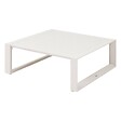 HESPERIDE - Table basse de jardin carrée "Allure" avoine 97 x 97 x 37cm en aluminium - vignette