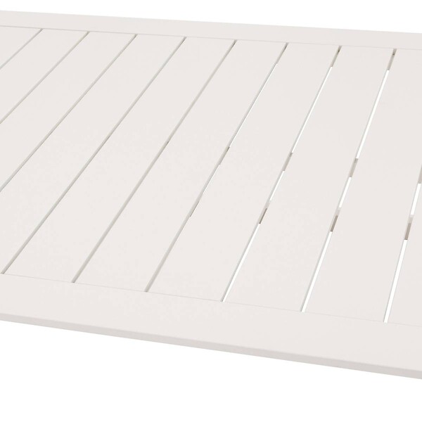 HESPERIDE - Table basse de jardin carrée "Allure" avoine 97 x 97 x 37cm en aluminium - large
