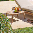 HESPERIDE - Table basse de jardin rectangulaire "Manissa" effet bois 60 x 55cm en aluminium - vignette