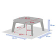 HESPERIDE - Table basse de jardin rectangulaire "Manissa" effet bois 60 x 55cm en aluminium - vignette
